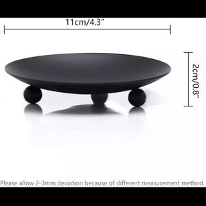 SALE‼️ 2 Black Candlestick Iron Dish Plate Pillar for $18